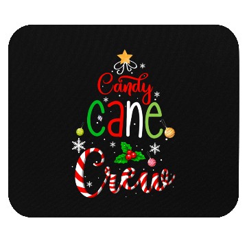 Discover Candy Cane Crew Funny Christmas Candy Lover X Mas Mouse Pads