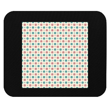 Discover Retro Floral Pattern Yellow Teal Red Mouse Pads