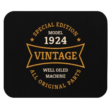 Discover Born 1924 Vintage 100 Year Old 100th Birthday Gift Mouse Pads