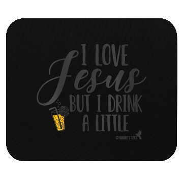 Discover Christian I Love Jesus But I Drink A Little Mouse Pads