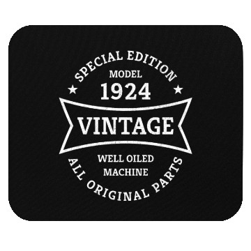 Discover Born 1924 Vintage 100 Year Old 100th Birthday Gift Mouse Pads