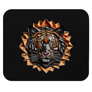 Discover Exquisite Tiger Origami Mandala Art Mouse Pads
