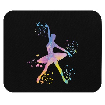 Discover Ballet Dancer Colorsplash Ballerina Mouse Pads