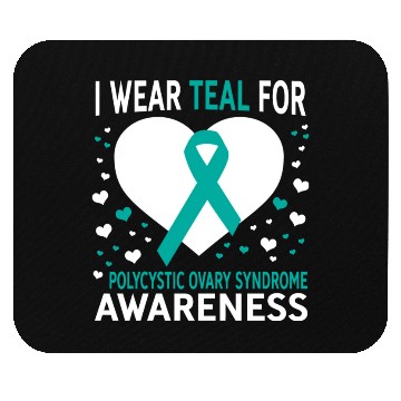 Discover I Wear Teal For Support Pcos Awareness Mouse Pads