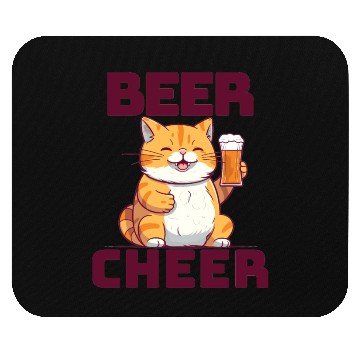 Discover Cute Cat Beer Cheer Mouse Pads
