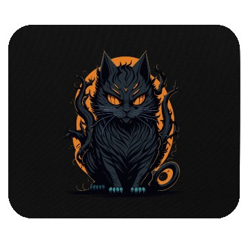 Discover A scary cat Halloween character Mouse Pads design