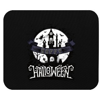 Discover Haunted Castle: Embrace the Halloween Night Mouse Pads