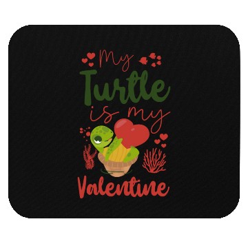 Discover Sea Turtle Tortoise Valentines Day Mouse Pads