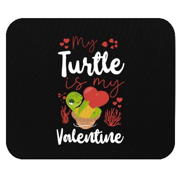 Discover Sea Turtle Tortoise Valentines Day Mouse Pads
