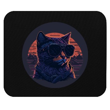 Discover Futuristic retro Cat Mouse Pads