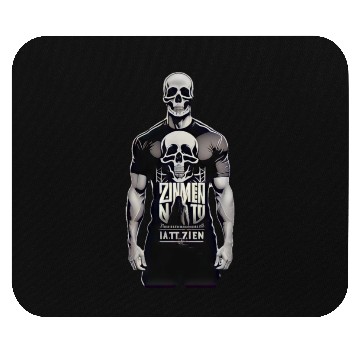 Discover a person held by a skeleton Mouse Pads