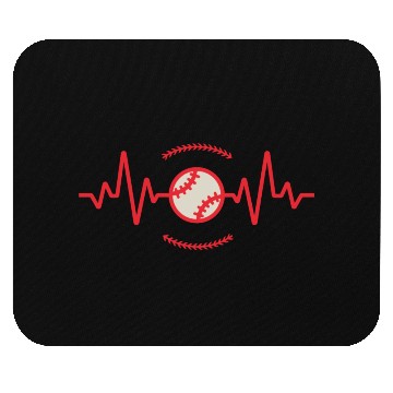 Discover Baseball Lover Heart Beat Baseball Mouse Pads