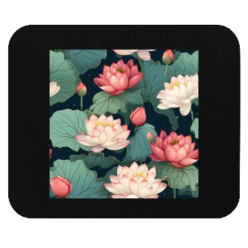 Discover Serenity Blooms: Timeless Lotus Pattern Mouse Pads