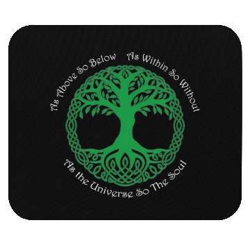 Discover Pagan Celtic Wiccan As Above So Below Green Tree Mouse Pads