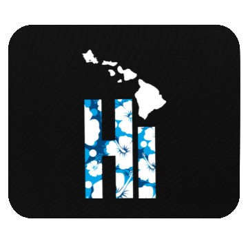 Discover Hawaii Hi Hibiscus Blues Mouse Pads