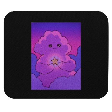Discover Cute Purple Cloud With Little Star Mouse Pads