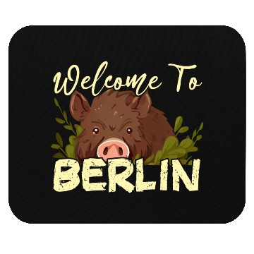 Discover Welcome to Berlin Wild Boar Mouse Pads