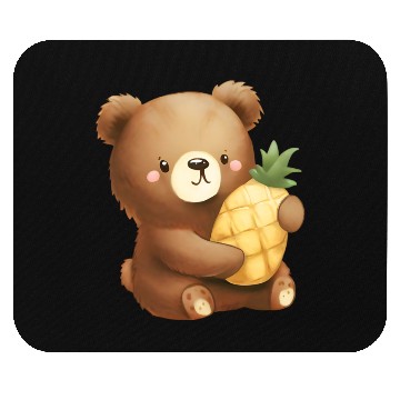 Discover Bear loves pineapple Mouse Pads