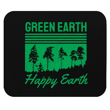 Discover Green Earth Happy Earth Mouse Pads