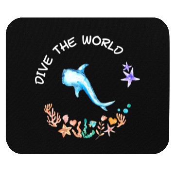 Discover Dive The World Scuba Scuba Diving Ocean Lovers Mouse Pads