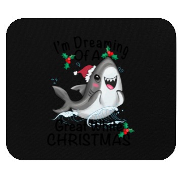 Discover Great White Christmas Mouse Pads