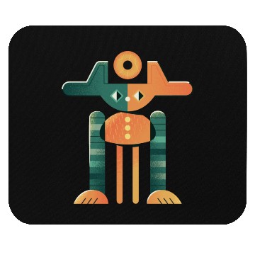 Discover Bicolor Retro Robot Mouse Pads