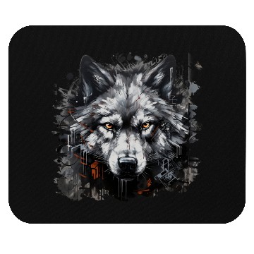 Discover The Lone Wolf. Urban Hunter, Graffiti Style. Mouse Pads