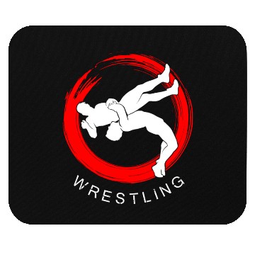 Discover WRESTLING GRAPPLING SLAM BADGE Mouse Pads