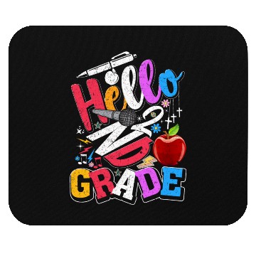 Discover Hello second grade 2nd back school teacher Kids Mouse Pads