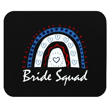 Discover Bride Squad Matching Bachelorette Wedding Rainbow Mouse Pads