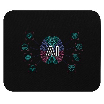 Discover AI - AI Brain & AI Artificial Intelligence Mouse Pads