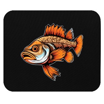 Discover Pikeperch Fish - Nature Connected Fishing Design Mouse Pads