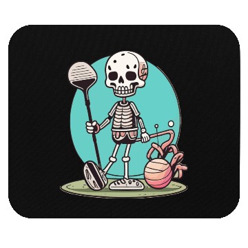 Discover Funny Golf Skull Funny Sport Mouse Pads