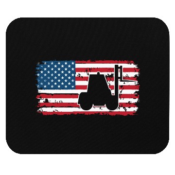 Discover Forklift Driver Usa Flag Mouse Pads