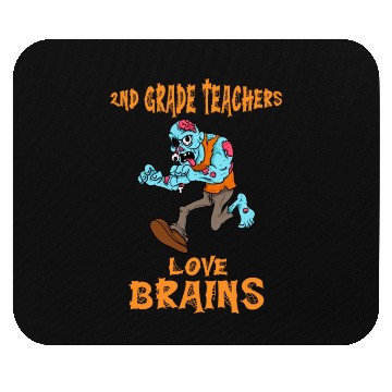 Discover 2nd Grade Teachers Love Brains Zombie Teacher Mouse Pads