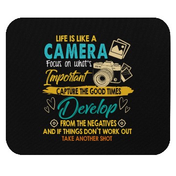 Discover Photography Lover Life Is Like A Camera Mouse Pads