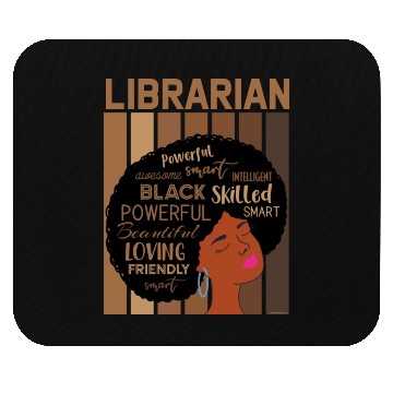 Discover Librarian Melanin African Reading Lover Mouse Pads