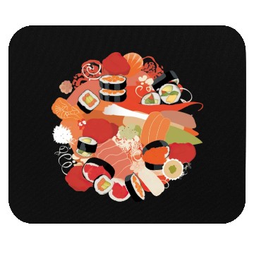 Discover Sushi Love: Tempting Delicacies for Foodies Mouse Pads