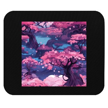 Discover Anime Euphoria: Fantasy Cherry Blossom Dreamscape Mouse Pads