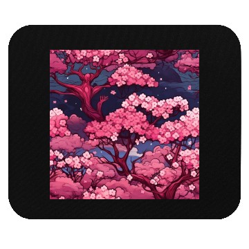 Discover Anime Euphoria: Fantasy Cherry Blossom Dreamscape Mouse Pads