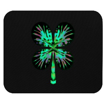 Discover Psychedelic Shamrock Four Leaf Clover Mouse Pads