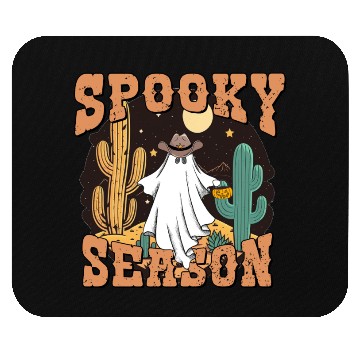 Discover Spooky Season Western Ghost Halloween Mouse Pads