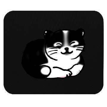 Discover Black And White Cat Mouse Pads