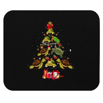Discover Funny Turtle Christmas Tree Mouse Pads Sea Turtle Lover