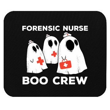 Discover Forensic Nurse Boo Crew Halloween Ghost Mouse Pads
