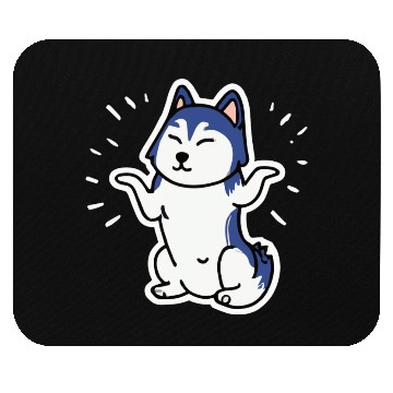 Discover Yoga Husky Dog Lover Malamute Mouse Pads