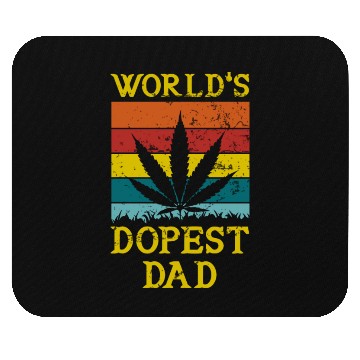 Discover World s Dopest Dad Weed Marijuana Cannabis Retro Mouse Pads