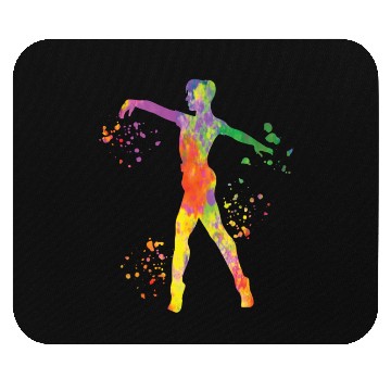 Discover Ballet Dancer Colorsplash Man Ballerino Mouse Pads