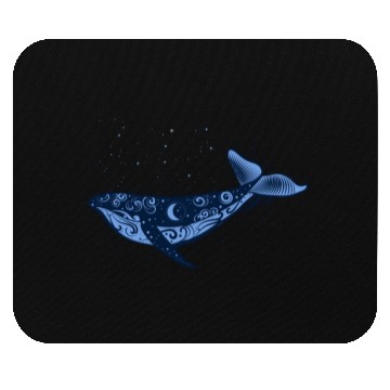 Discover Blue Whale and Stars Mouse Pads