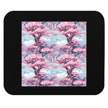 Discover Anime Euphoria: Fantasy Cherry Blossom Dreamscape Mouse Pads
